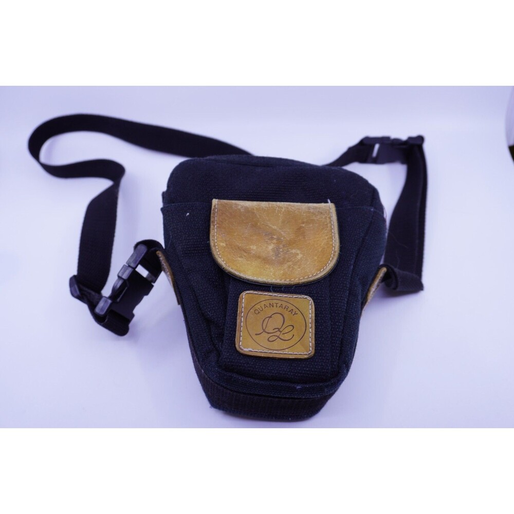 Quantaray Camera Bag Waist Holster Shoulder Strap Belt Loops Black Heavy Duty